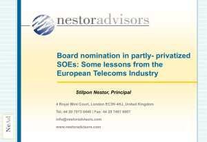 Board nomination in partly- privatized SOEs: Some lessons from the