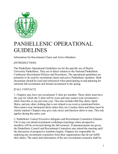 PANHELLENIC OPERATIONAL GUIDELINES