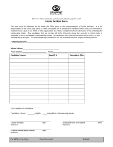 Intake Petition Form