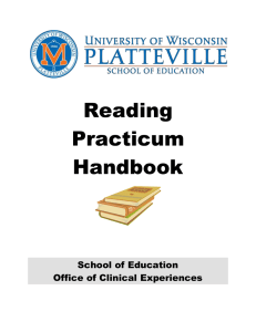 Reading Practicum Handbook