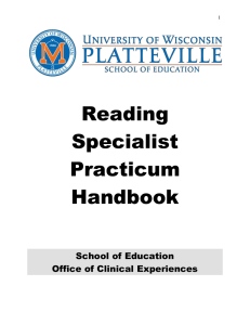 Reading Specialist Practicum Handbook