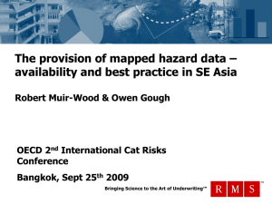 The provision of mapped hazard data – OECD 2