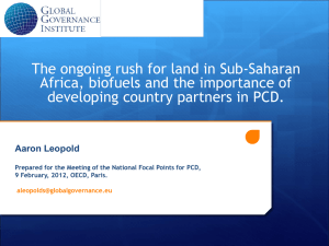 The ongoing rush for land in Sub-Saharan