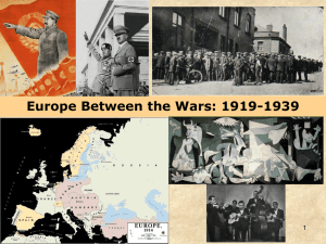 Europe Between The Wars: Teacher Answer Sheet