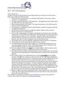 Folsom High School 2012 - 2013 Club Guidelines