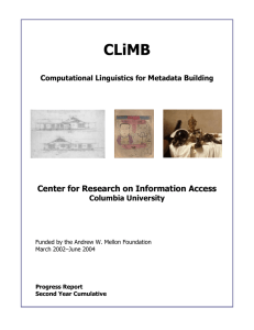 CLiMB Center for Research on Information Access  C