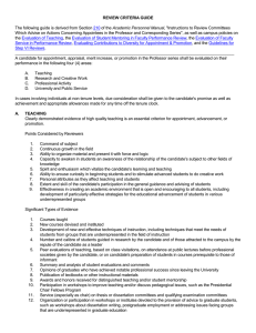 REVIEW CRITERIA GUIDE n