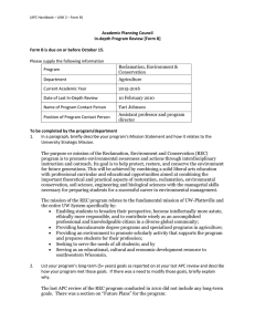 Please supply the following information Reclamation, Environment &amp; Program