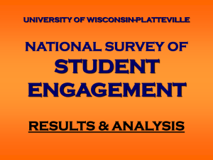 STUDENT ENGAGEMENT NATIONAL SURVEY OF RESULTS &amp; ANALYSIS
