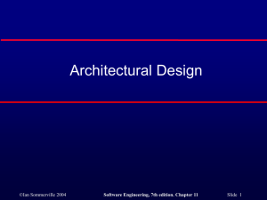 Architectural Design ©Ian Sommerville 2004 Slide  1