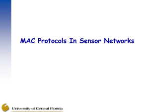 MAC Protocols In Sensor Networks