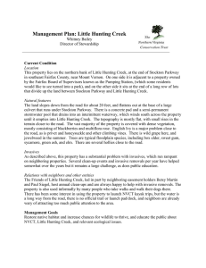 Management Plan: Little Hunting Creek