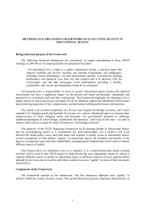 (REVISED) CELE ORGANISING FRAMEWORK ON EVALUATING QUALITY IN EDUCATIONAL SPACES