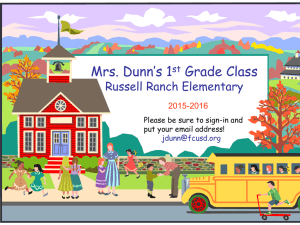 Mrs. Dunn’s 1 Grade Class Russell Ranch Elementary st