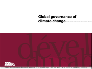 Global governance of climate change
