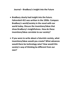 Journal – Bradbury’s insight into the Future