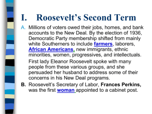 Roosevelt’s Second Term I.