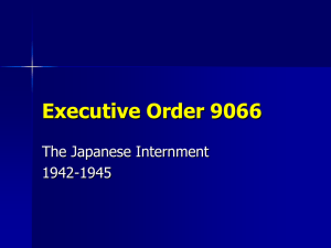 Executive Order 9066 The Japanese Internment 1942-1945