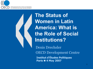 The Status of Women in Latin America: What is the Role of Social
