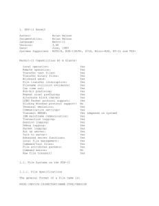 1. PDP-11 Kermit Documentation:      Brian Nelson