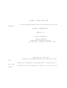 HP-BASIC  KERMIT USER GUIDE Computers