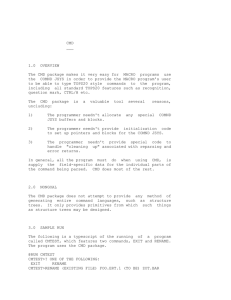 CMD ___ 1.0  OVERVIEW