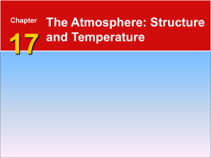 17 The Atmosphere: Structure and Temperature Chapter