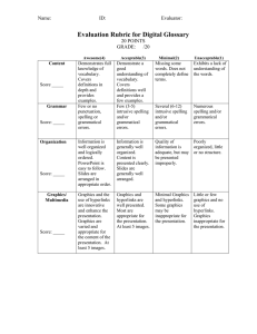 Evaluation Rubric for Digital Glossary