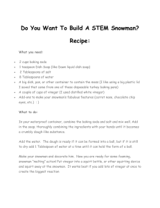 Do You Want To Build A STEM Snowman? Recipe: