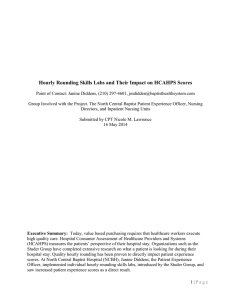 Hourly Rounding Skills Labs and Their Impact on HCAHPS Scores