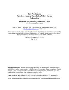 Best Practice and American Hospital Association NOVA Award Submission