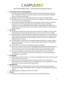 4on4 VOLLEYBALL Rules – Portland State Intramural Sports