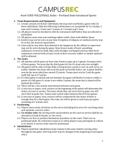 4on4 COED VOLLEYBALL Rules – Portland State Intramural Sports