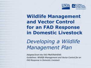 Developing a Wildlife Management Plan Wildlife Management and Vector Control