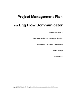 Project Management Plan Egg Flow Communicator  For