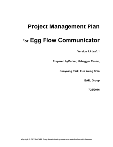 Project Management Plan Egg Flow Communicator  For