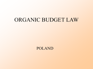 ORGANIC BUDGET LAW POLAND