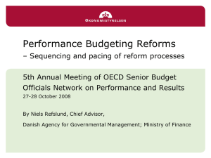 Performance Budgeting Reforms