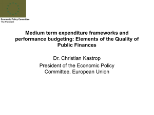 Medium term expenditure frameworks and Public Finances