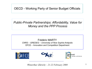 OECD - Working Party of Senior Budget Officials Frédéric MARTY