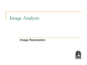 Image Analysis Image Restoration