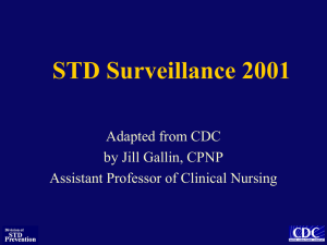 STD Surveillance 2001 Adapted from CDC by Jill Gallin, CPNP