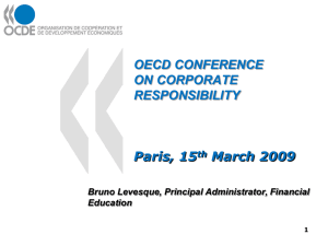 OECD CONFERENCE ON CORPORATE RESPONSIBILITY Paris, 15