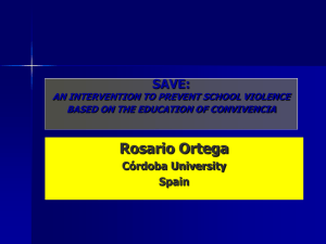 Rosario Ortega SAVE: Córdoba University Spain