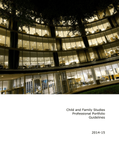 Child and Family Studies Professional Portfolio Guidelines