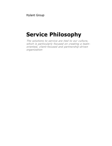 Service Philosophy Hylant Group
