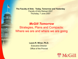 McGill Tomorrow Strategies, Plans and Compacts: