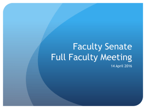 Faculty Senate Full Faculty Meeting 14 April 2016
