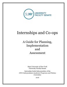 Internships and Co-ops A Guide for Planning, Implementation and