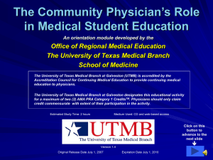 The Community Physician’s Role in Medical Student Education